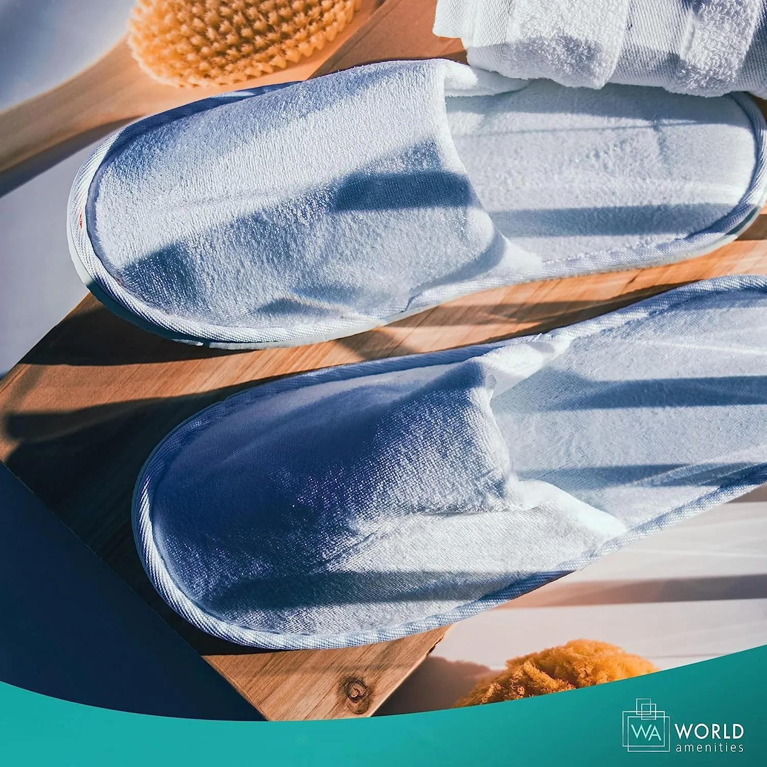 | Premium Spa Slippers Bulk Unisex | Closed Toe, Individually Wrapped | Hotel Slippers