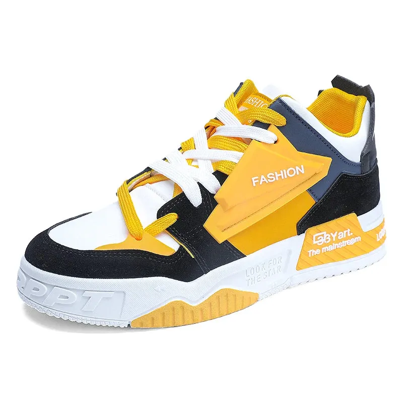 2023 New Winter Platform Men's Skateboard Shoes Streetwear Yellow High Top Sneakers For Men Fashion Outdoor Women's Sports Shoes