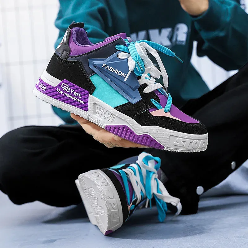 2023 New Winter Platform Men's Skateboard Shoes Streetwear Yellow High Top Sneakers For Men Fashion Outdoor Women's Sports Shoes
