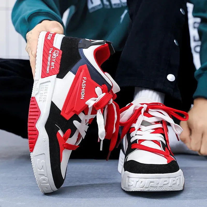 2023 New Winter Platform Men's Skateboard Shoes Streetwear Yellow High Top Sneakers For Men Fashion Outdoor Women's Sports Shoes