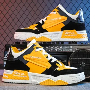 2023 New Winter Platform Men's Skateboard Shoes Streetwear Yellow High Top Sneakers For Men Fashion Outdoor Women's Sports Shoes