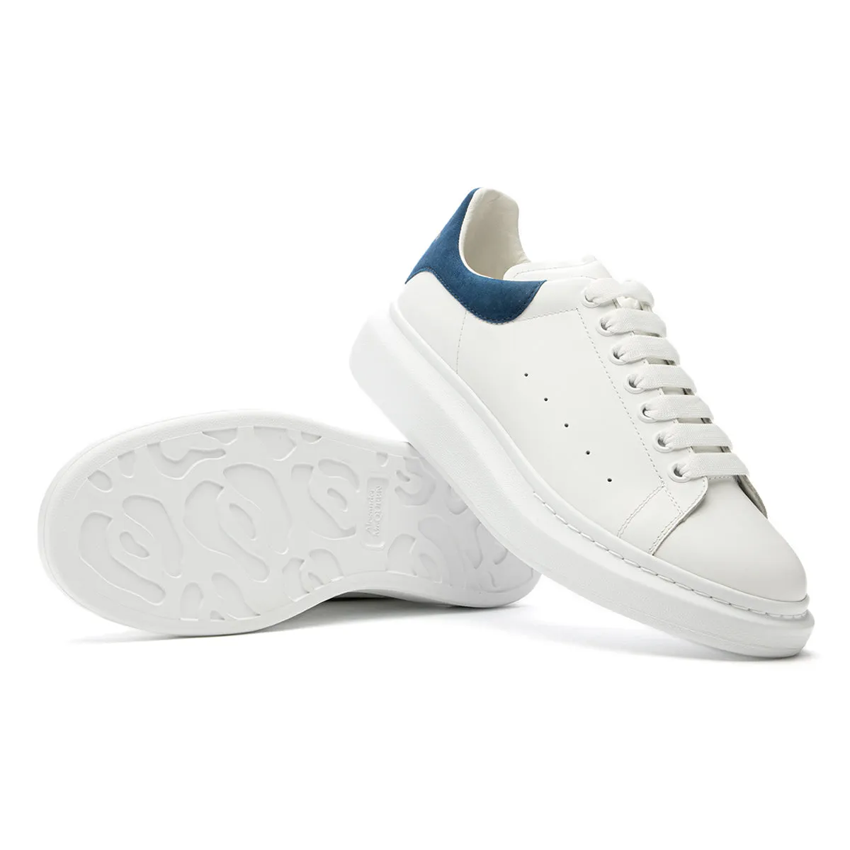 Alexander McQueen Oversized Sneaker (White/Paris Blue)