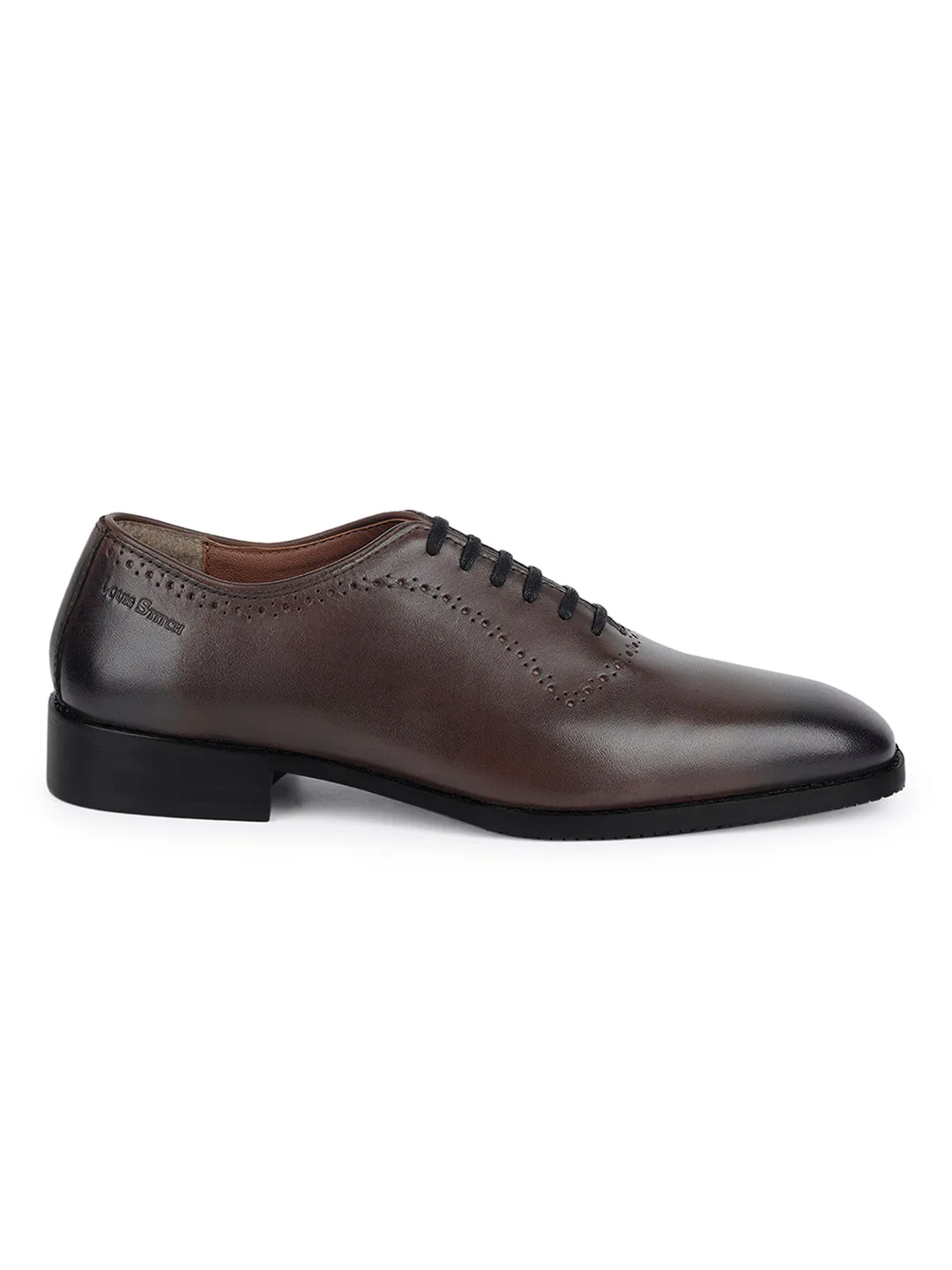 Brunette Brown Egyptian Crust Leather Derby Style Comfortable Laceup Shoes
