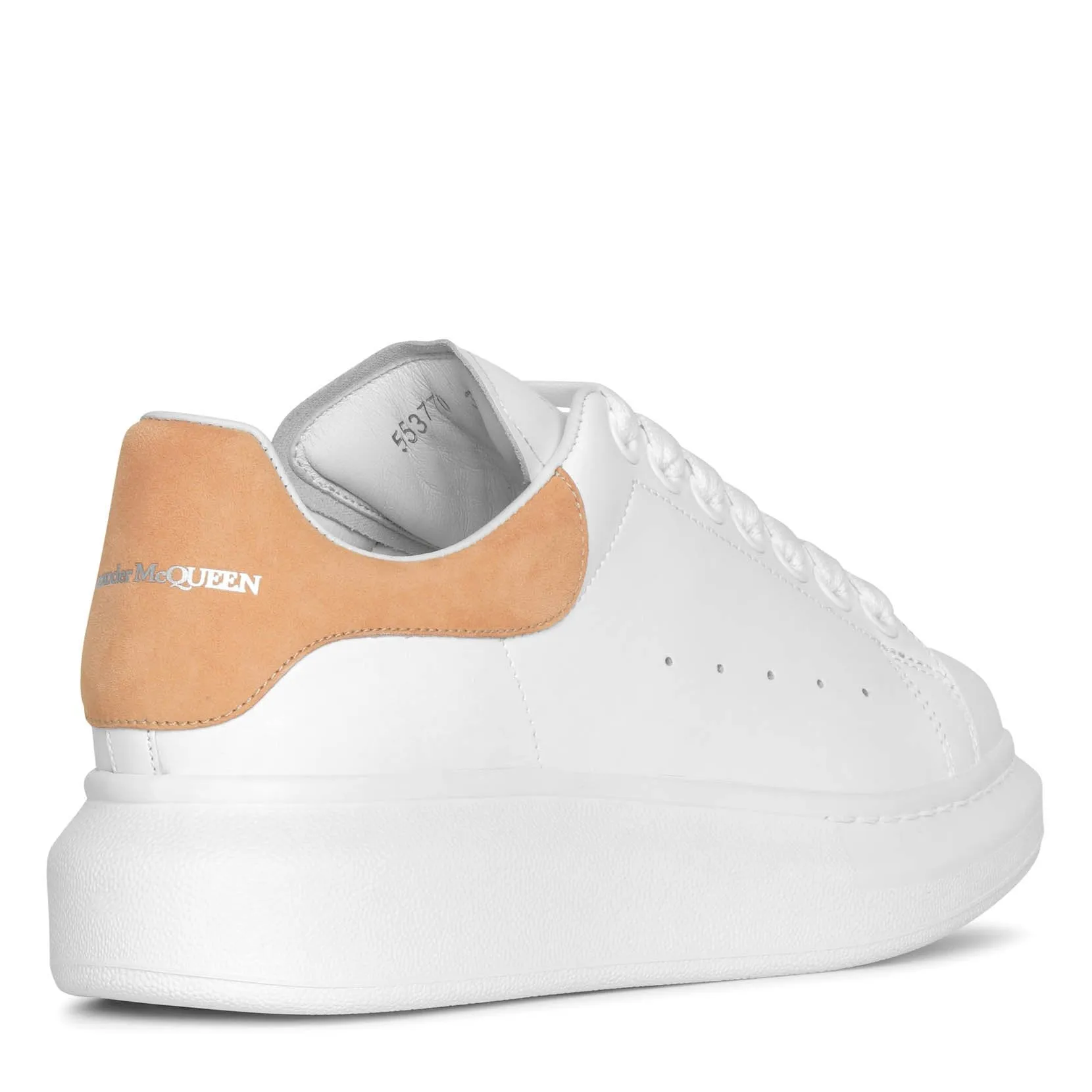 Classic white and beige leather sneakers
