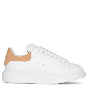 Classic white and beige leather sneakers