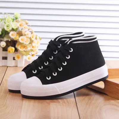 Cute Cartoon Print Thick Bottom Sneakers