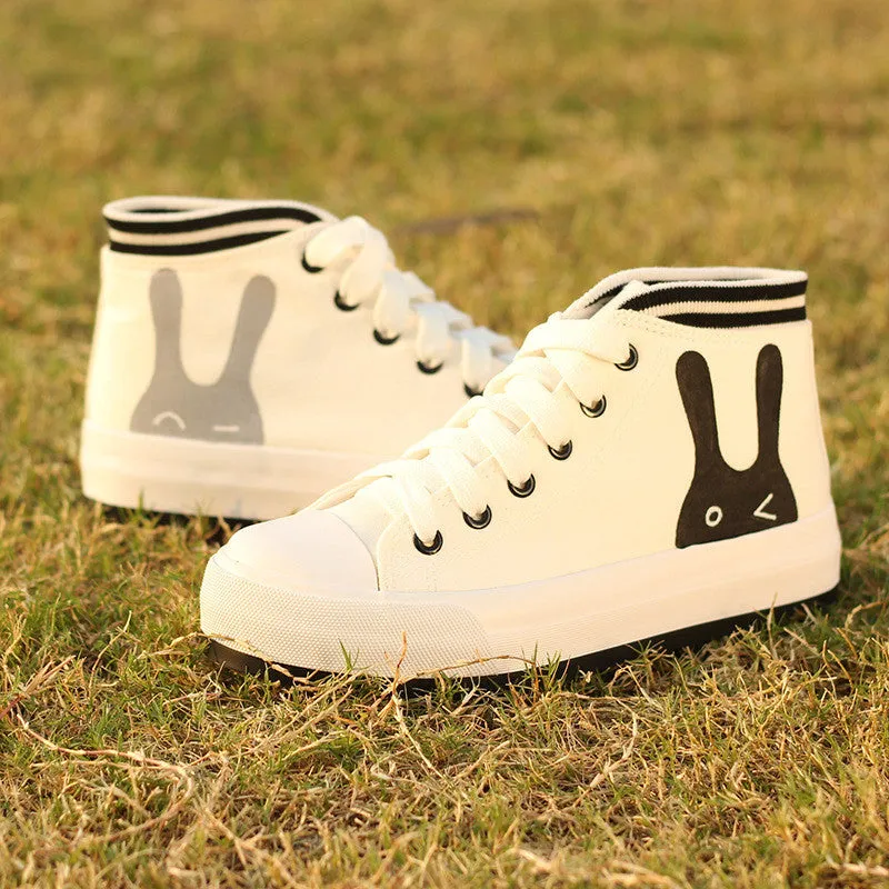 Cute Cartoon Print Thick Bottom Sneakers