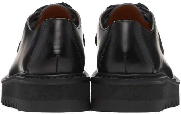 Dries Van Noten Black Polished Lace-Up Derbys