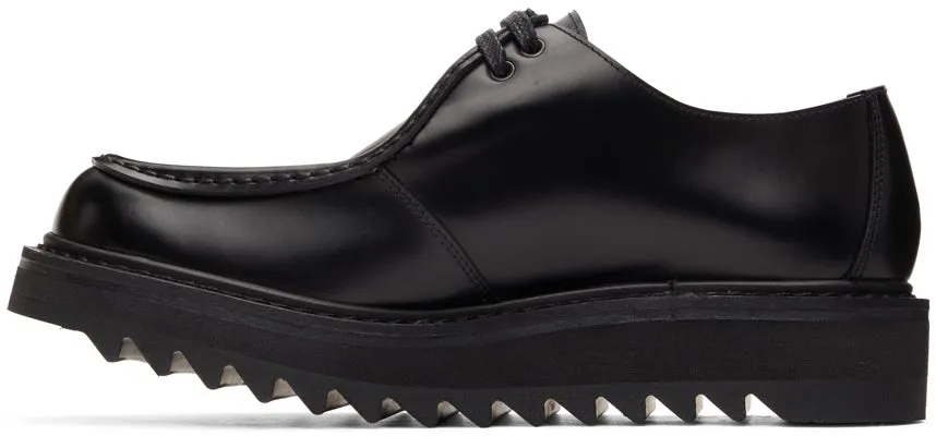 Dries Van Noten Black Polished Lace-Up Derbys