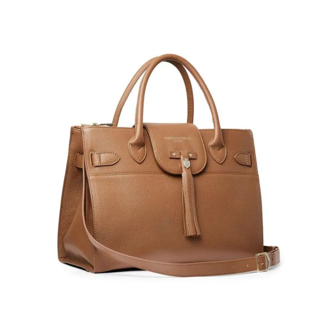 Fairfax & Favor Windsor Work Leather Handbag in Tan