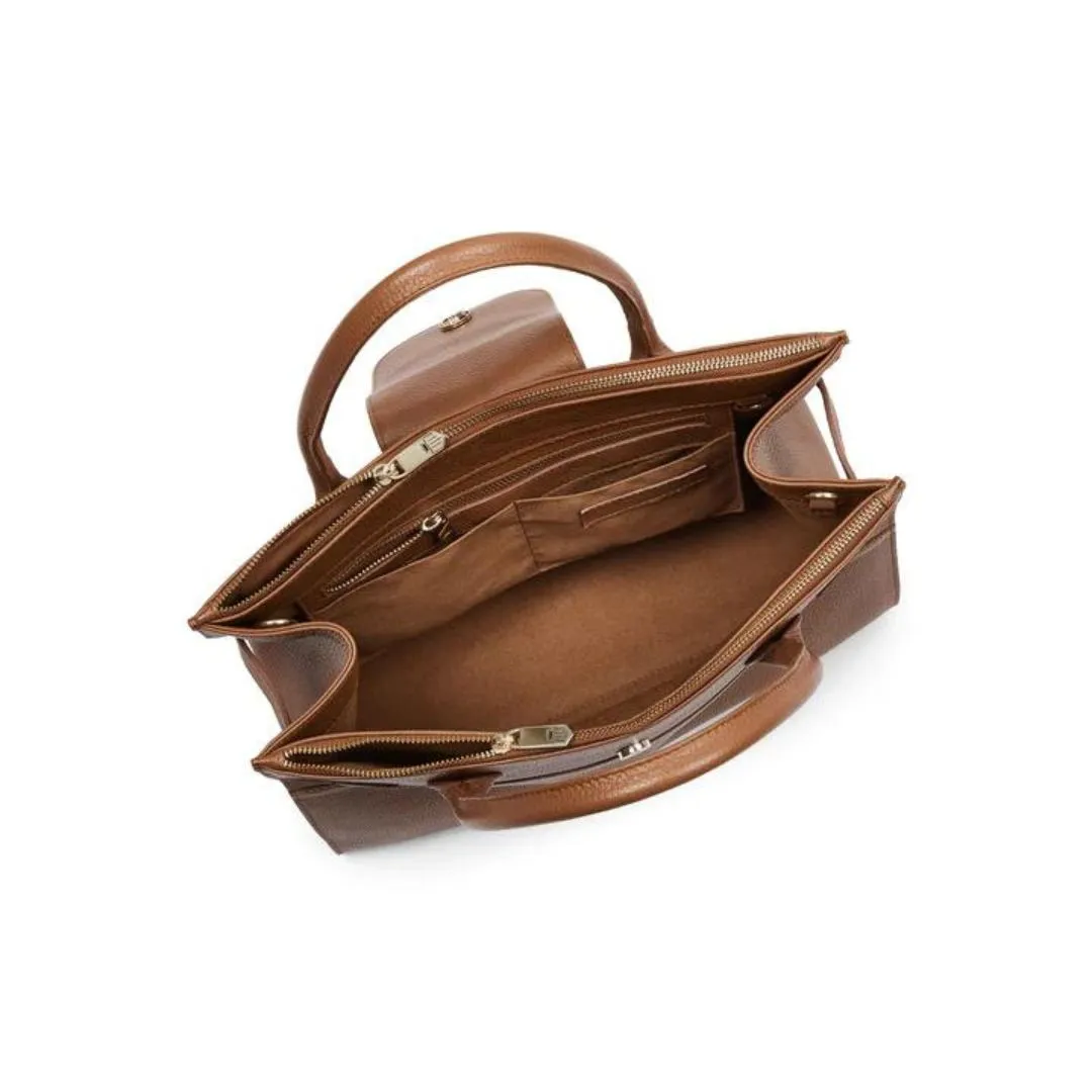 Fairfax & Favor Windsor Work Leather Handbag in Tan