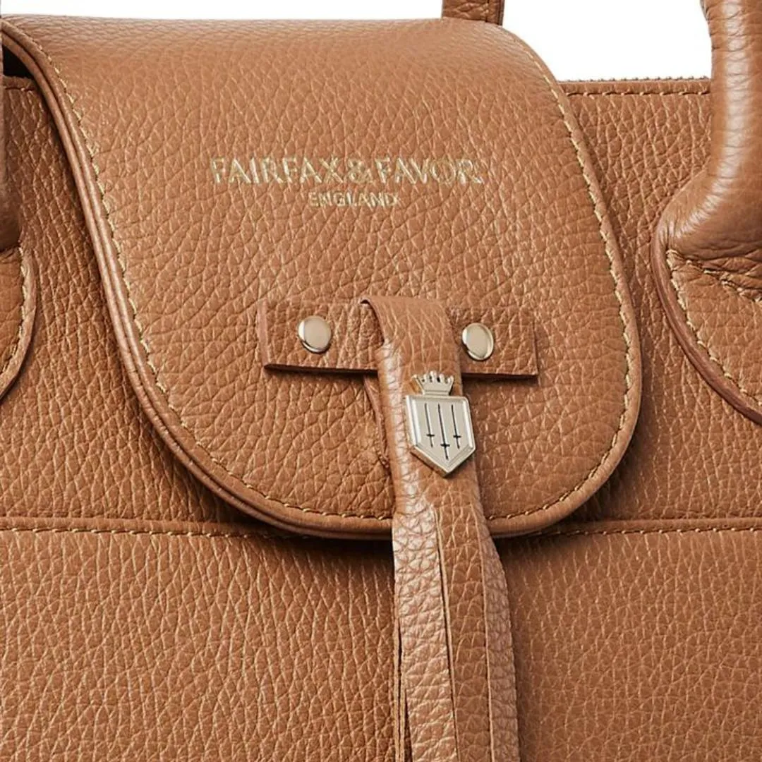 Fairfax & Favor Windsor Work Leather Handbag in Tan