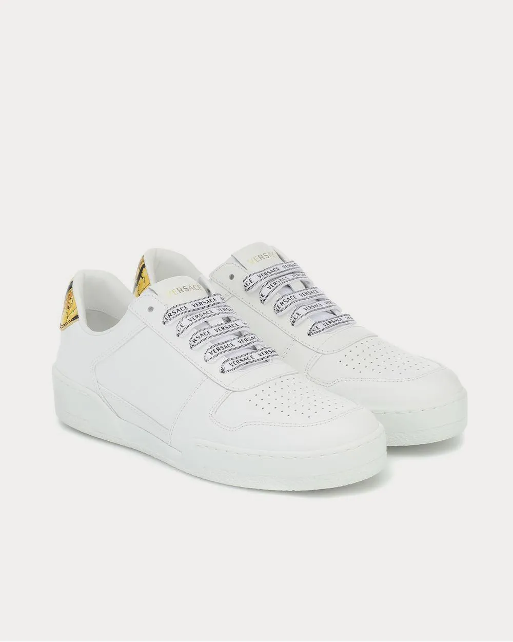 Leather White Low Top Sneakers