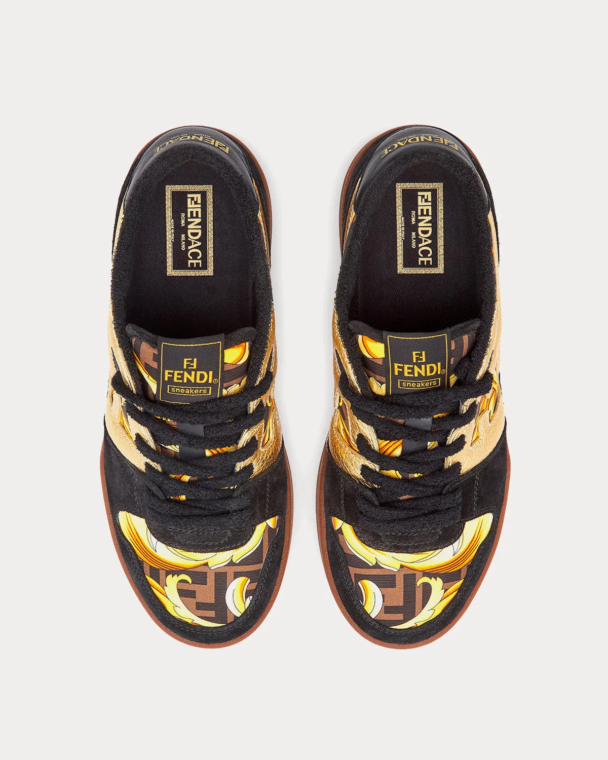 Match Fendace Black Low Top Sneakers