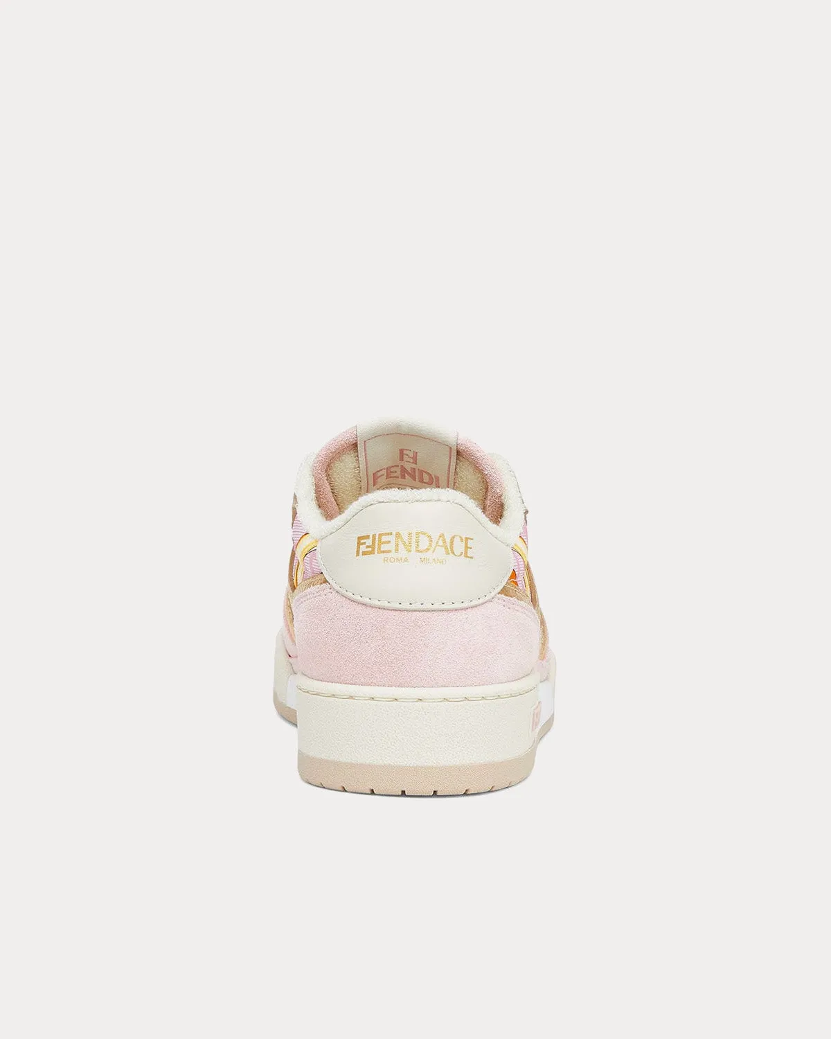 Match Fendace Printed Pink Satin Low Top Sneakers