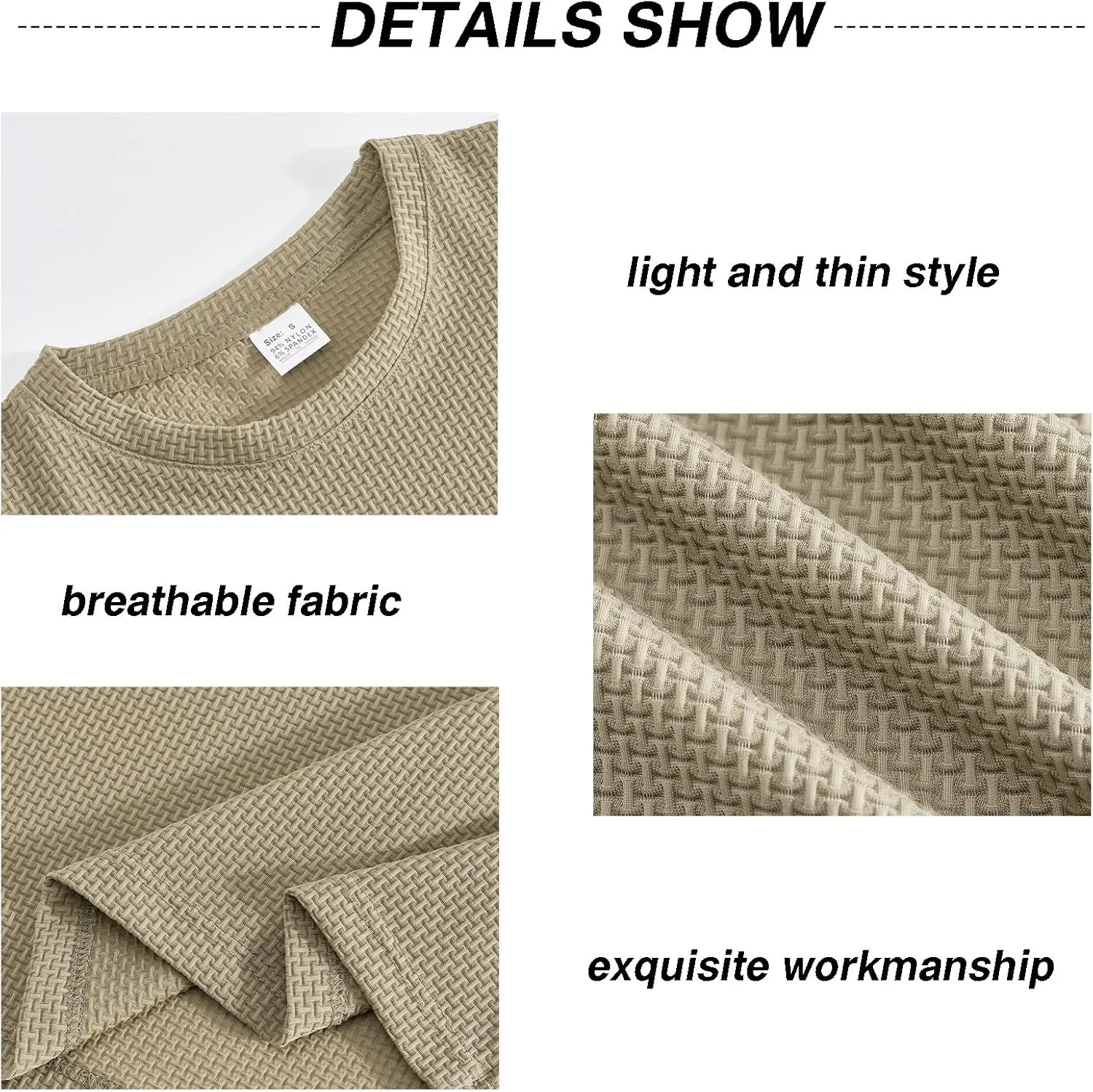 Men's Casual T-Shirts Knit Short Sleeve Crewneck Shirts Casual Stylish Knitted Pullover Tees Top