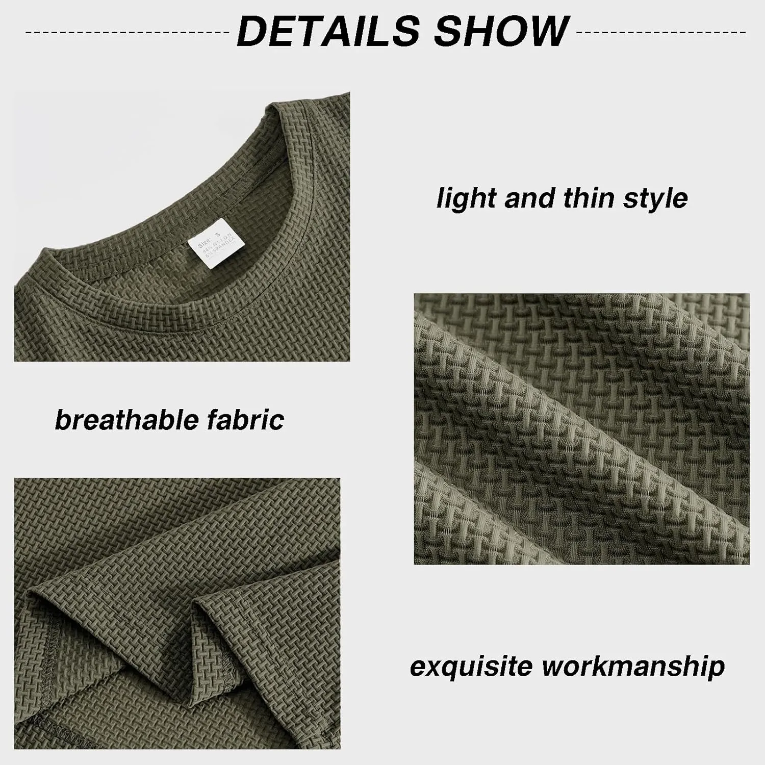 Men's Casual T-Shirts Knit Short Sleeve Crewneck Shirts Casual Stylish Knitted Pullover Tees Top