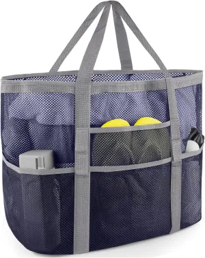 Mesh Beach Bag - Large Tote Bag for Family, Toys & Vacation Essentials