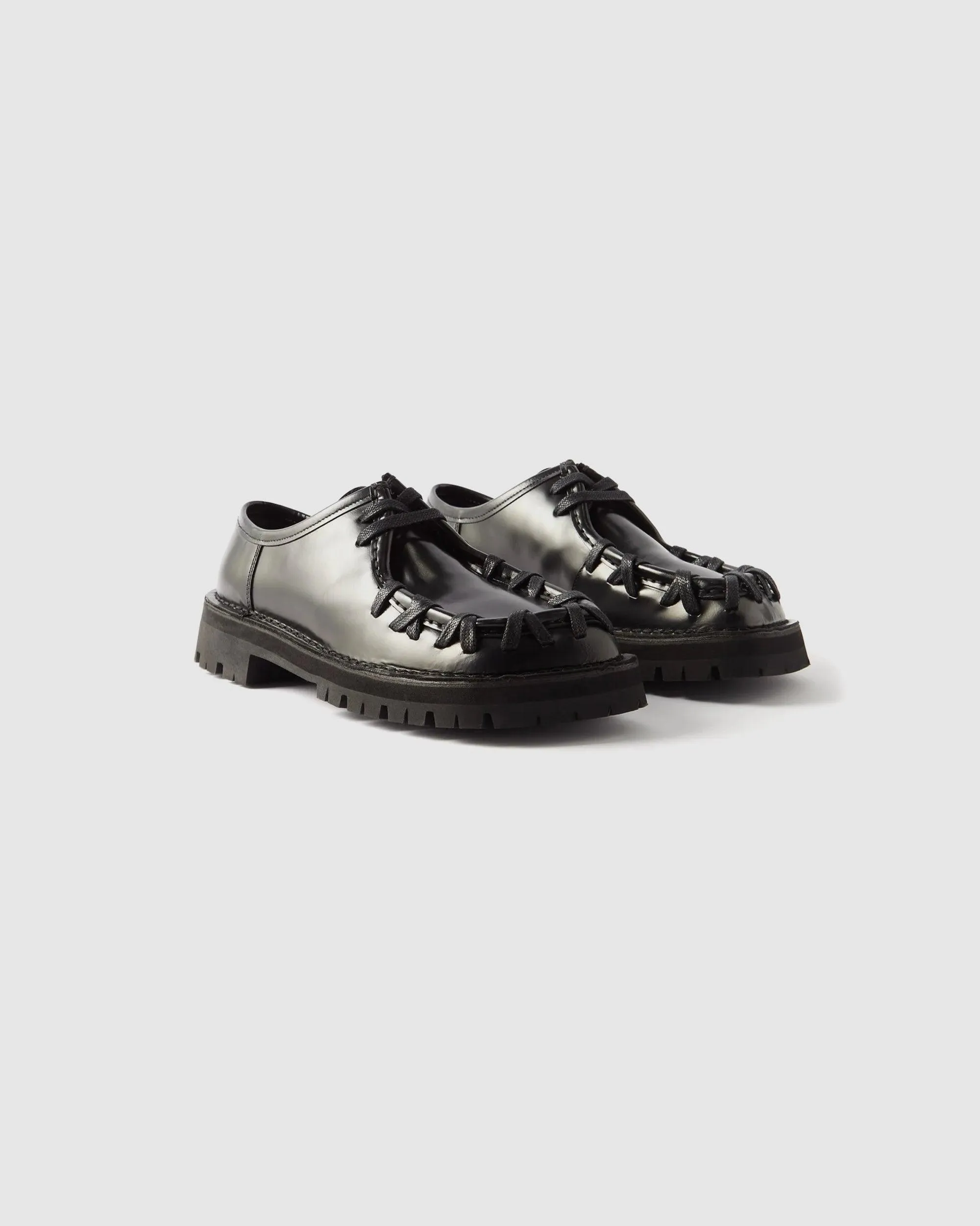 Mimi Black Eki Leather Derbys