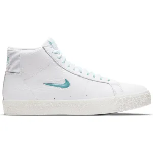 Nike SB Blazer Mid Premium Skateboarding Shoe - White/Glacier White-White-Summit White