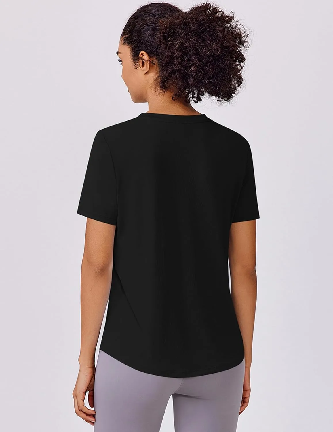 PINSPARK Soft Workout Tops for Women Short Sleeve UV Protection Shirt Quick Dry Athletic Swim Exercise Hiking Travel Shirts