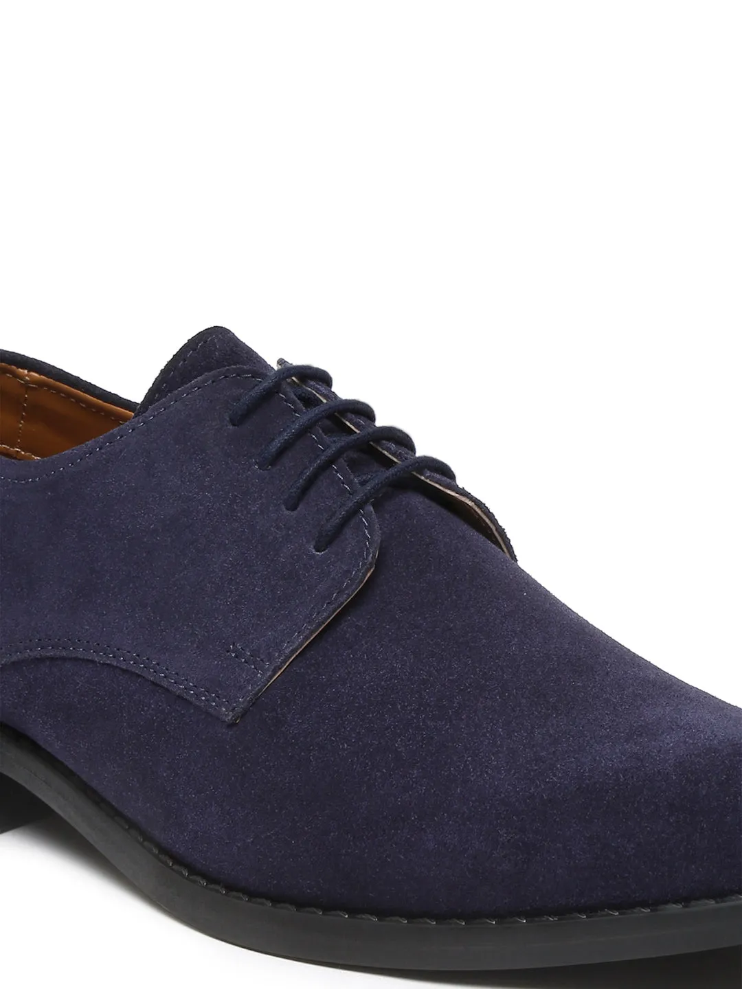 Prussian Blue Italian Suede Leather Shoes Laceup British Style Handcrafted Casual Shoe for Men