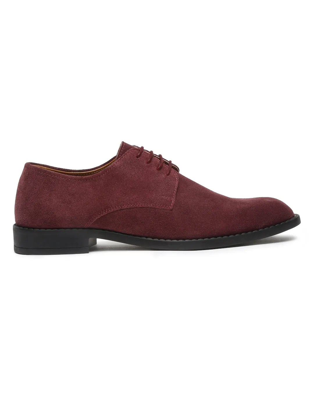 Rosewood Italian Suede Leather Shoes Laceup British Style Handcrafted Casual Shoe for Men