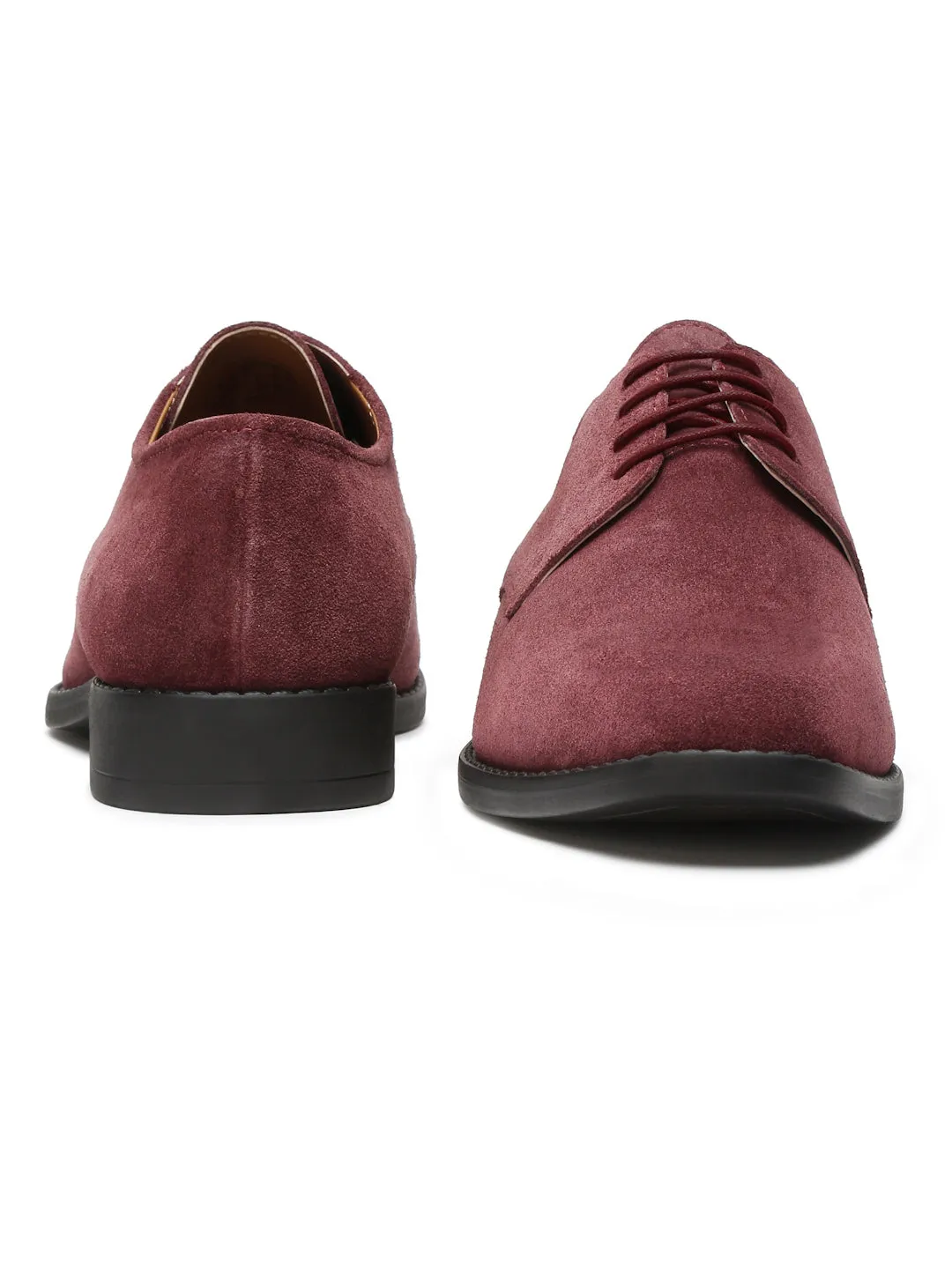 Rosewood Italian Suede Leather Shoes Laceup British Style Handcrafted Casual Shoe for Men
