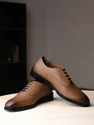 Tan Derby Style Comfortable Laceups for Men