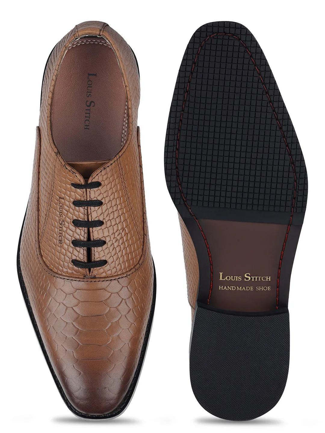 Tan Derby Style Comfortable Laceups for Men