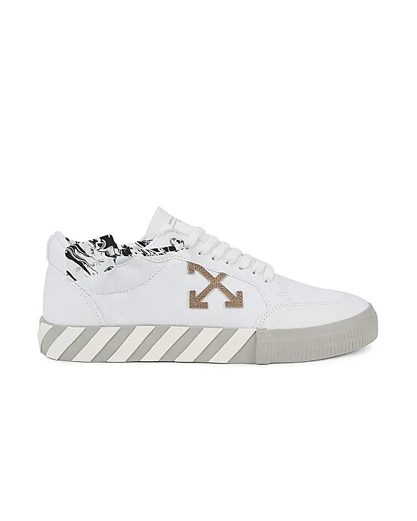 Vulcanized White Canvas Sneakers