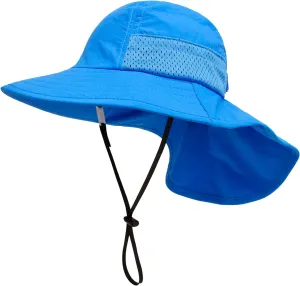 XIAOHAWANG Girls Sun Hat Baby Beach Hats Boys UPF 50  Kids Summer Protection Cap Toddler Breathable Caps Wide Brim Neck Flap