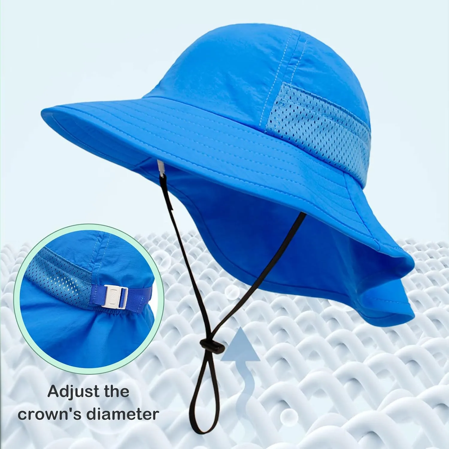 XIAOHAWANG Girls Sun Hat Baby Beach Hats Boys UPF 50  Kids Summer Protection Cap Toddler Breathable Caps Wide Brim Neck Flap